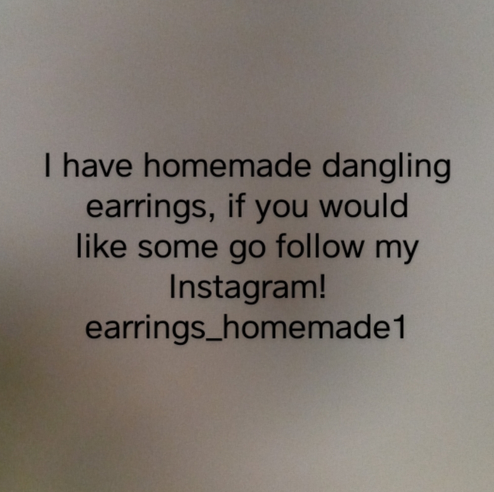 Homemade earrings